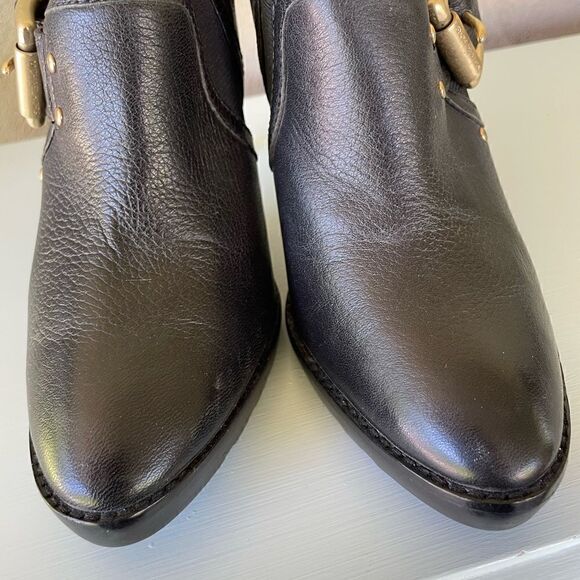 Michael Michael Kors Black Leather Booties - Picture 3 of 12